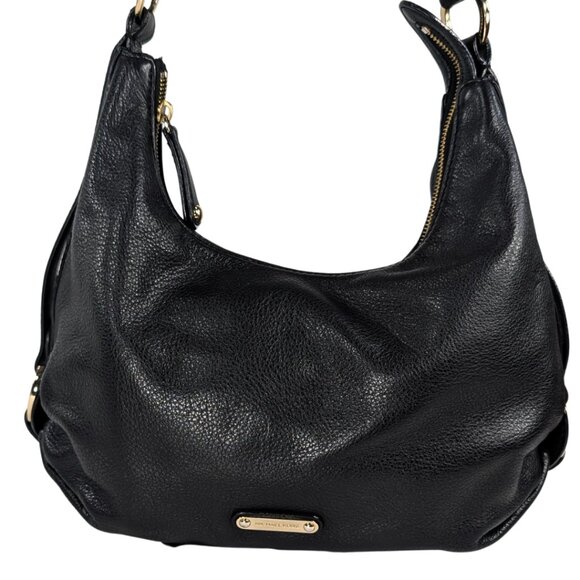 Michael Kors Black Pebbled Leather Hobo Shoulder Bag Sutton Oyster Vitello - Picture 2 of 9